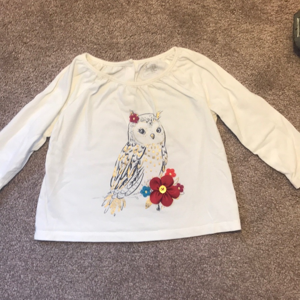 GAP owl long shelve t-shirt - size 18-24 months